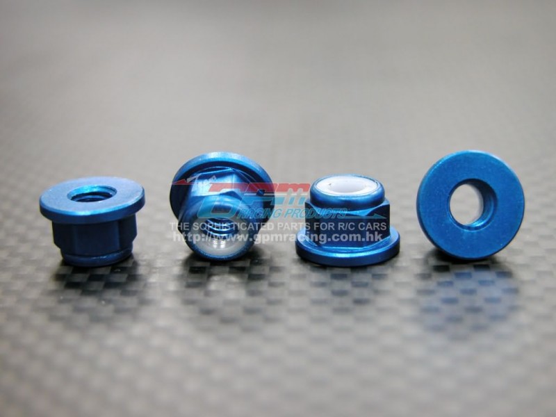 Associated Monster GT Alloy Flanged 5mm Lock Nuts - 4pcs - GPM AGM1005
