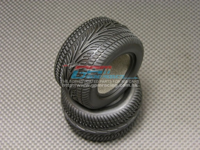 Associated RC 18T Front Rubber Standard Radial Tires With Insert (40 Degree ) -1pr - GPM AR889F40G