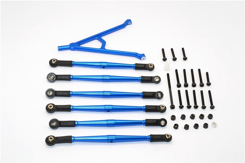 Axial Racing SCX10 Aluminium Adjustable Link Parts With Mount For 315mm Wheelbase - 7pcs set - GPM SCX15049/315