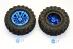 General Hop-Up Parts Tires and Wheels Plastic 6 Poles Simulation Wheels In Black Screws With 1.9' Crawler Tire & 12mm Hex Tool - 1pr - GPM AW1906SCYBK