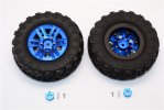 General Hop-Up Parts Tires and Wheels Plastic 6 Poles Simulation Wheels In Silver Screws With 1.9' Crawler Tire & 12mm Hex Tool - 1pr - GPM AW1906SCYS