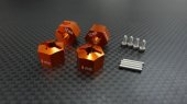 HPI Bullet Fluorescent x Mt And St Alloy Hex Adapter 12mm Diameter With 9mm Thickness - 4pcs set - GPM BST010/12X9