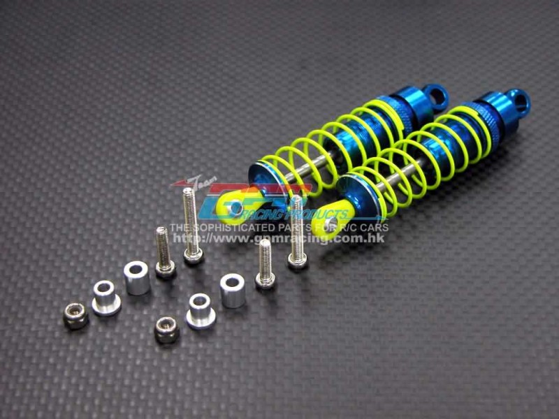 Kyosho Mini Inferno ST /Mini Inferno /Mini Inferno 09 Alloy Rear Adjustable Spring Damper With Alloy Ball Top (73mm) Including Screws & Alloy Collars & 3mm Lock Nuts - 1pr set - GPM MIF373
