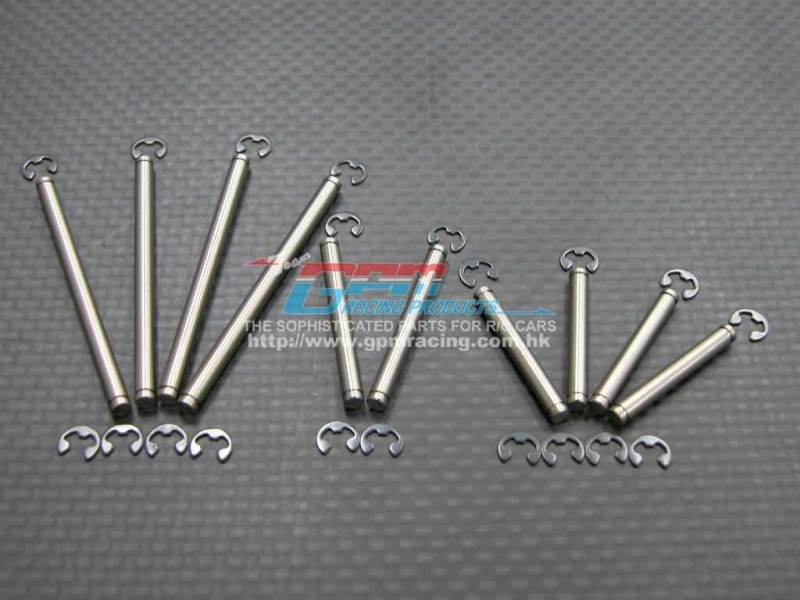 Kyosho Mini Inferno /Mini Inferno ST Titanium Completed Hinge Pins With 2.5mm E-clips - 10pcs set - GPM TMIF101