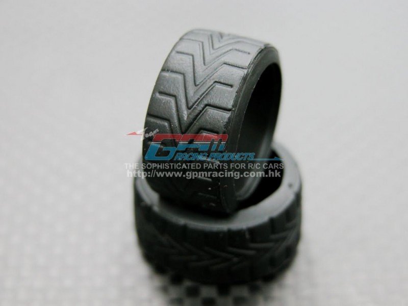 Mini-z AWD Rubber Wide Rear Radial Tires Shape-c(For Ori) 20 Degree - 1pr - GPM MZA891RW20G