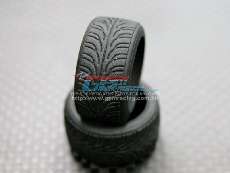 Mini-z AWD Rubber Wide Rear Radial Tires Shape-d(For Ori) 20 Degree - 1pr - GPM MZA892RW20G
