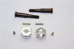 Tamiya WT-01N Spring Steel Front Wheel Shaft With 12x7mm Hex Adapter - 1pr set - GPM WTN2021S127
