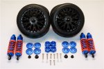TRAXXAS SLASH 4X4 LOW-CG Aluminum Rally Racing Dampers And Tires - 4pc set - GPM SLA087102FR